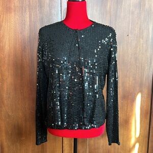 Two Piece Black Sequin Twin Set M/L